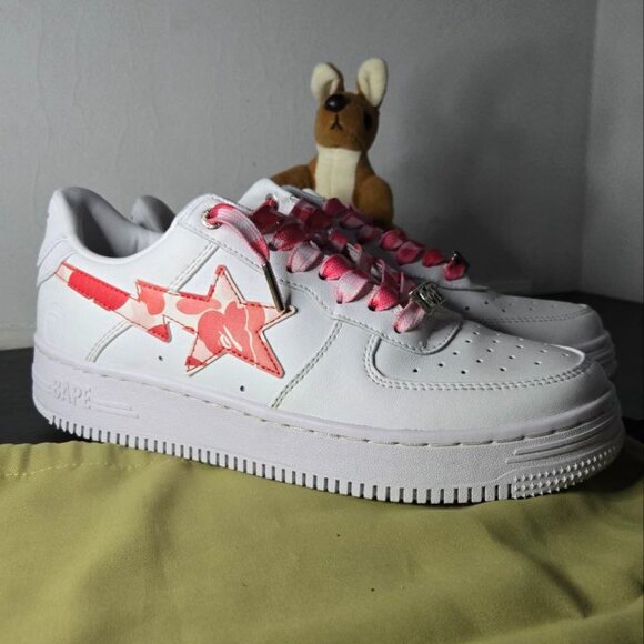 A Bathing Ape Bape Sta Low White ABC Camo Pink (2021) - Picture 1 of 6